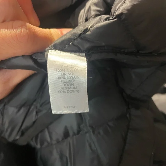 J Jill Quilted Jacket Women Black Down Barn Coat Chore Snap Front Goth Sz 3X - Picture 6 of 7